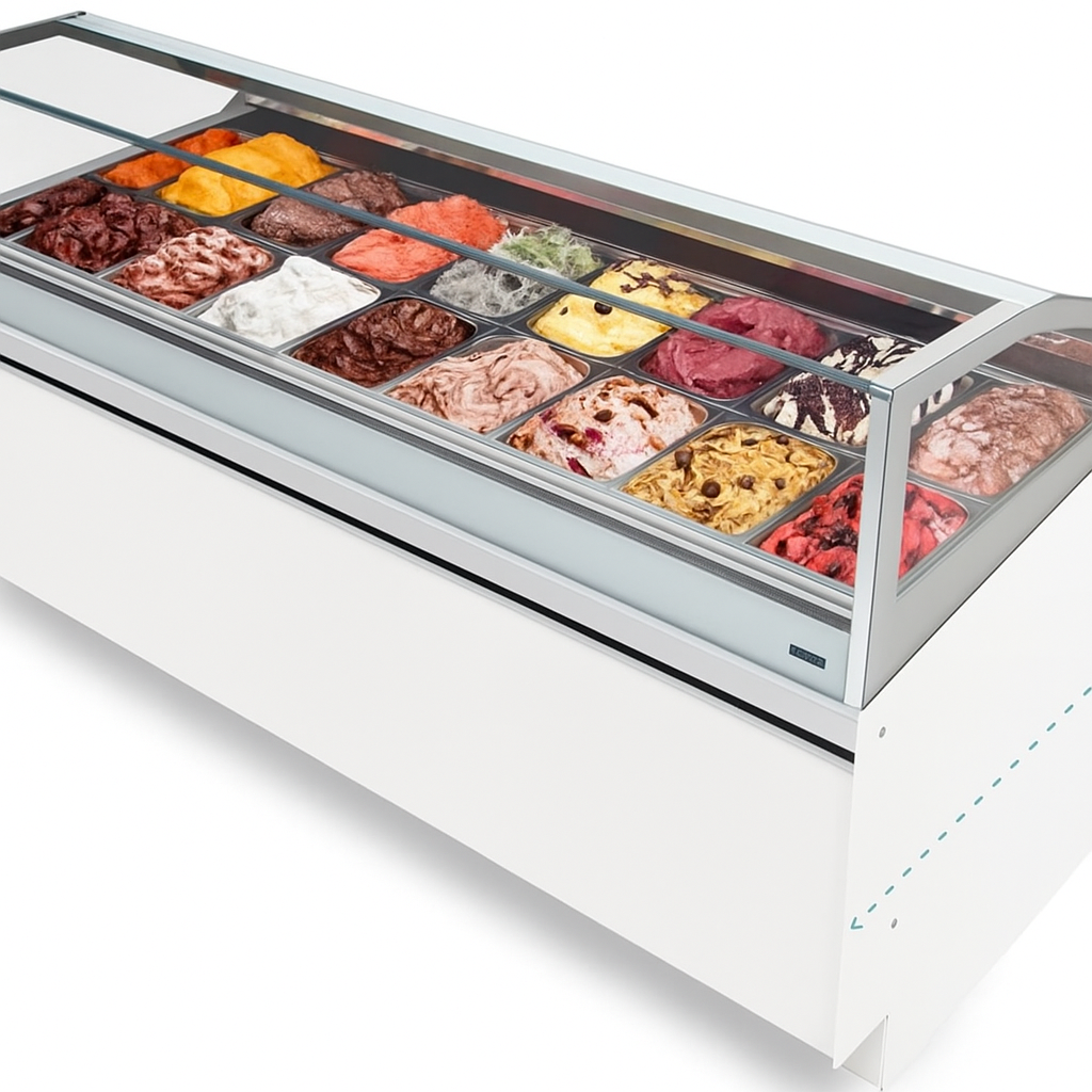 GELATO SHOWCASE - 24 FLAVORS DISPLAY